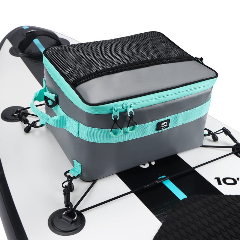 YVLEEN Waterproof Paddle Board Cooler Bag, 25L Capacity, Gray, PVC