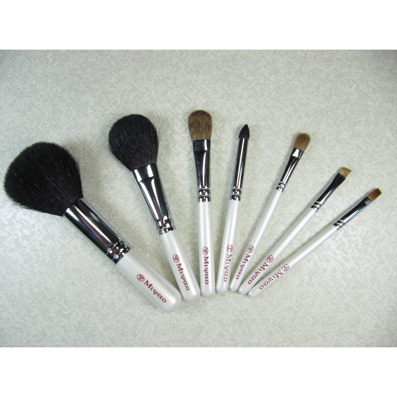 Kumano Makeup Brush Set, Portable Makeup Brushes, Set of 7,