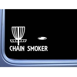 Chain Smoker Disc Golf L778 8 inch Sticker Putter Driver Basket Decal