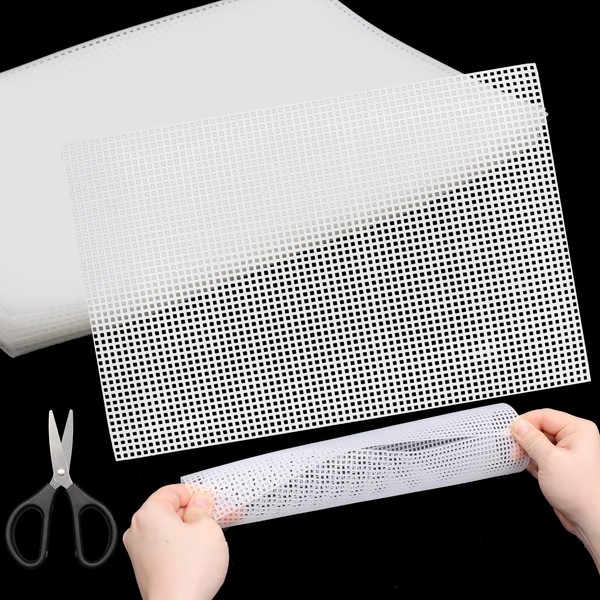 ZOCONE 12 Pcs Plastic Mesh Canvas Sheet 11.8'' x 7.9''