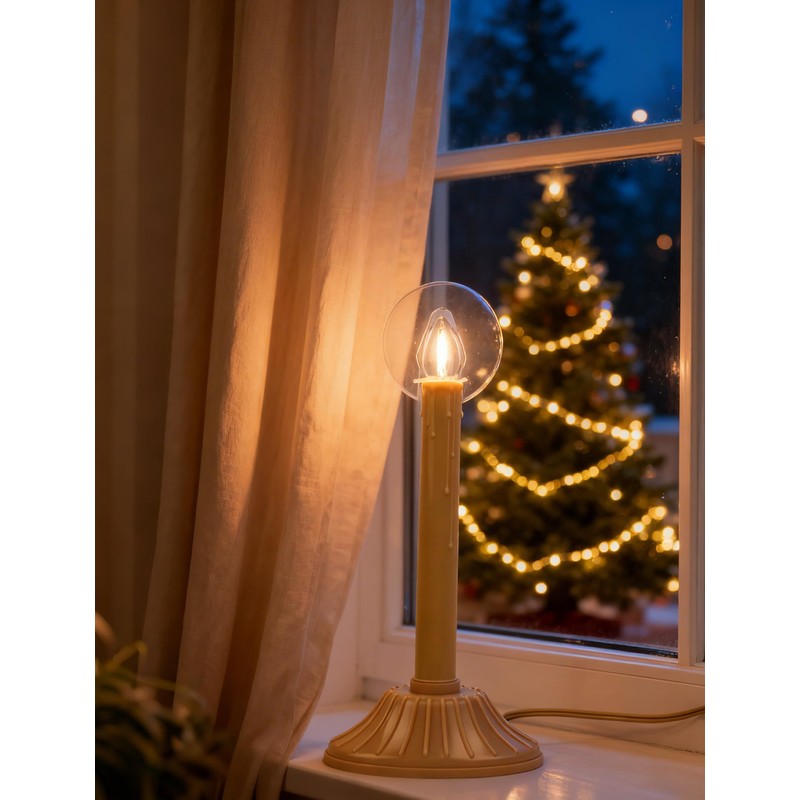 Electric Taper Window Candle Lamps (Set of 2), Plug-in LED
