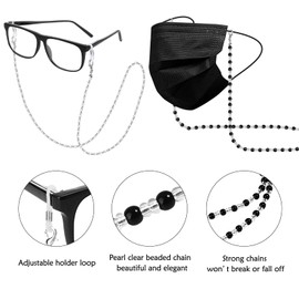 ONESING 4 Pcs Eyeglass Chains for Women Eyeglasses String Holder Elegant Glasses Strap Eyewear Chain Glasses Cord Lanyard Eyewear Retainer Chain