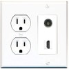 15 Amp Round Power Outlet 1 Port HDMI 1 Toslink-Optical-SPDIF