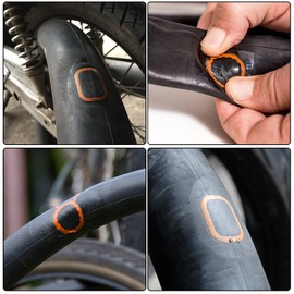 Bicycle Tyre Repair Kit – Repair Kits with 30 Vulcanisation Patches for Bicycle Repair Tubes, Mountain Bikes, Motorcycle Tyres, Road and Mountain Bikes and Rubber Inflatable A2