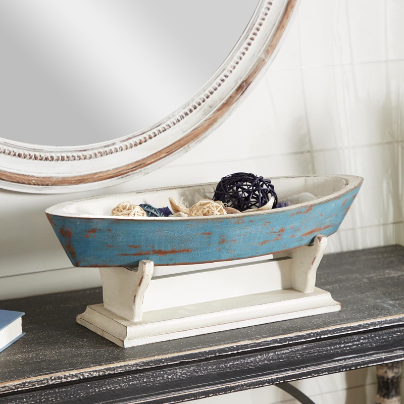 Deco 79 Wooden Sail Boat Decorative Sculpture Home Decor Statue,