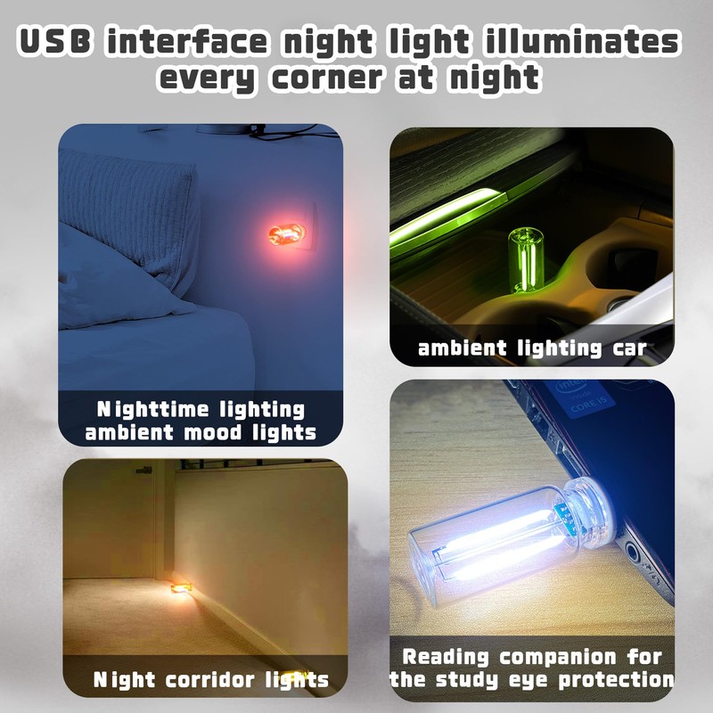 Retro Car Mood Lamps, Touch Control USB & Battery Lighted