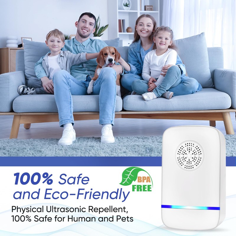 Ultrasonic Pest Repeller Indoor 6 Pcs, Electronic Pest Mouse Repellent