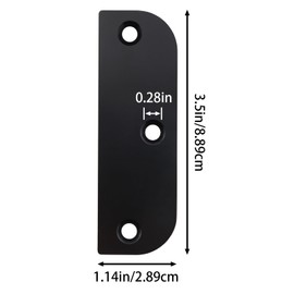 CChiai 2PCS Door Hinge Filler Plate Kit 3.5 in. Matching Screws Stainless Steel Door Hinge Spacer Blank Metal Door Edge Filler Plate Spacer for Covering Jamb Mortise Black