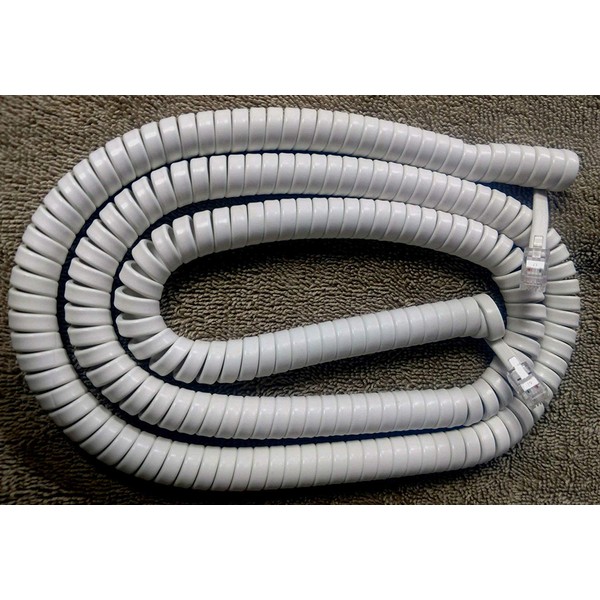 White Long Handset Cord Compatible with Geemarc Phone Ampli455 Ampli555