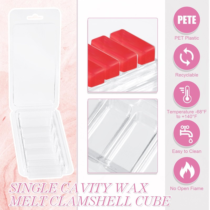 5 Cell Wax Melt Molds Empty Clear Wax Containers Easy
