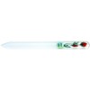 Blazek Glass Nail File Hand Painted Medium 140mm Czech Red
