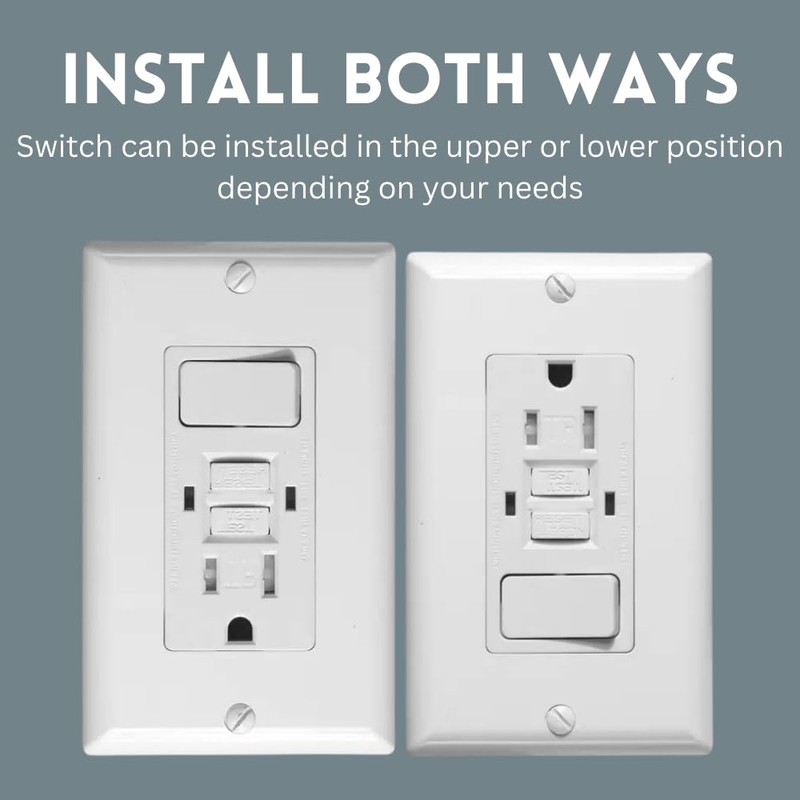 SHADID 15 Amp 125 Volt Tamper-Resistant GFCI Combo Outlet, GFCI
