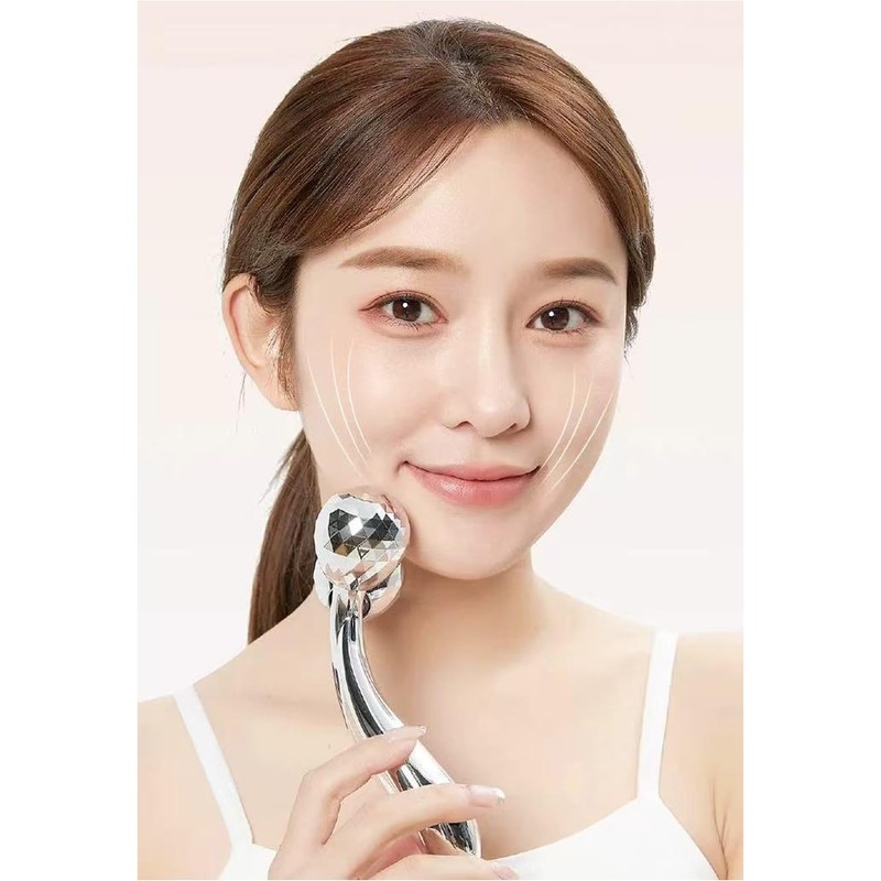 Wiccan 3D Beauty Facial Roller, Pink Gold, Y-Shaped Beauty Roller,
