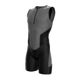 (Medium, Gray_Elite) - Sparx X Triathlon Suit Men Racing Tri Cycling Skin Suit Bike Swim Run