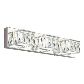 ZUZITO Modern Bathroom Light Fixtures over Mirror LED Crystal 6 Lights Vanity Lighting for Bath White Light (6000K)