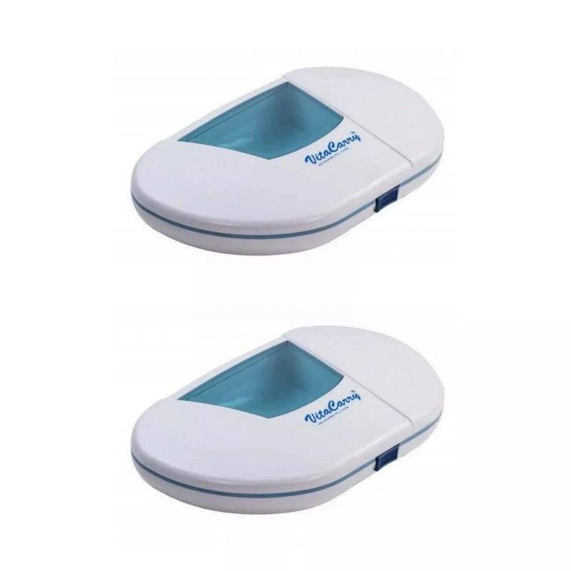 VitaCarry 8 Compartment Pill Box Holds Up To 150 Pills