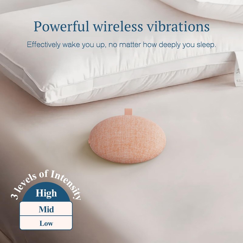 ANJANK Loud Alarm Clock with Wireless Bed Shaker, Vibrating Dual