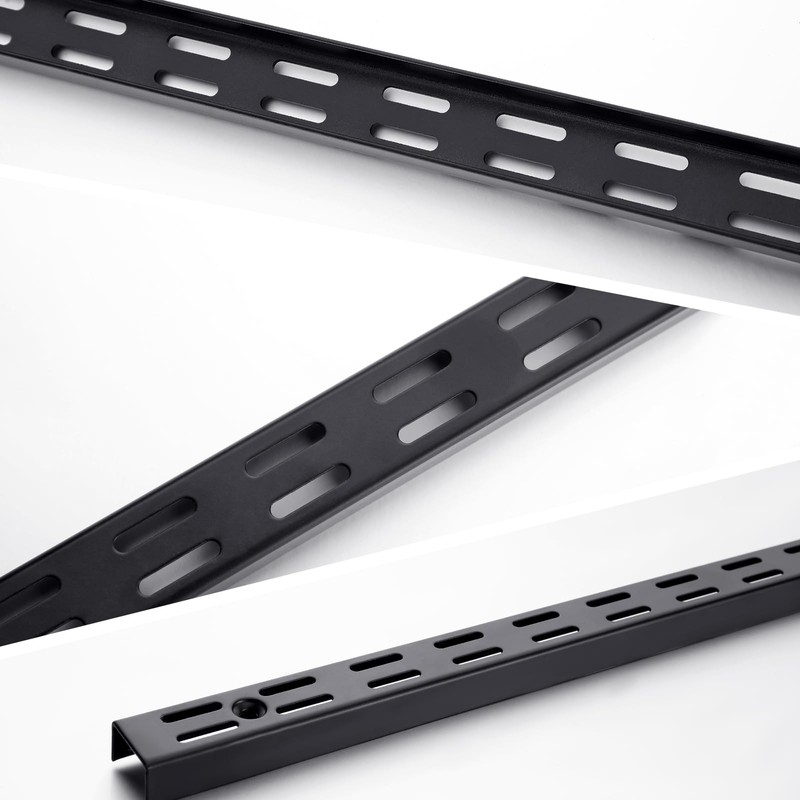 MorningRo 6 Pcs Dual Track Upright Wall Shelving System Heavy
