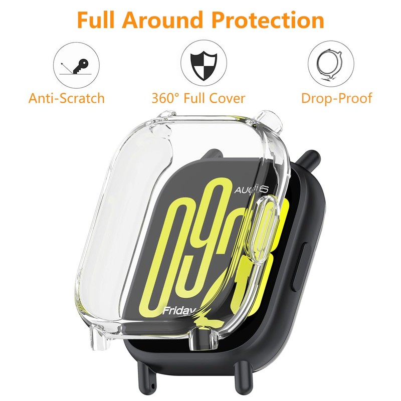 HOMTERN 3-Pack Cases Compatible with Redmi Watch 5 Active,Flexible TPU