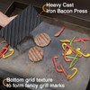 SHINESTAR Cast Iron Griddle Press with 12-Inch Melting Dome for
