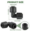 Kalolary 30PCS Quick Connect 1/4" Drip Irrigation Elbow Coupling Connector,
