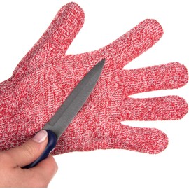 San Jamar SG10-RD-M Spectra Professional Cut-Resistant Glove, Medium, Red