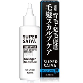 Super Saiya Hair Growth Hair Growth Thin Hair Loss Prevention Male Seaweed Extract M-034 4.1 fl oz (120 ml)
