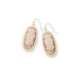 Kendra Scott Elle Drop Earrings for Women, Fashion Jewelry, Metal Mixed Filigree, 14k Gold-Plated and 14K Rose Gold-Plated