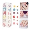 Baluue DIY Fingernail Flower Patches 12 Pieces Ceramic Nail Art