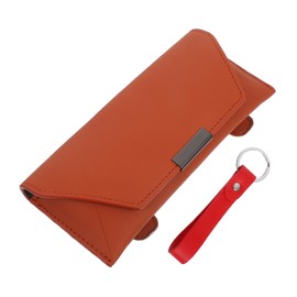 iplusmile PU Leather Car Sunglasses Holder Multi Functional Visor Storage Box for Glasses Cards and Keys Space Saving Car Eyeglass Organizer Clip for Vehicle Interior