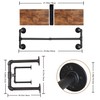 Yawinhe Industrial Pipe Clothes Rack with Top Shelf, Wall Mounted