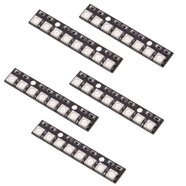 iHaospace 5 x WS2812 5050 8 Bit LED Stick 3-7V WS2812B Led Strips Full Color Light Bar Driver Board für Arduino Raspberry Pi ESP32 Board