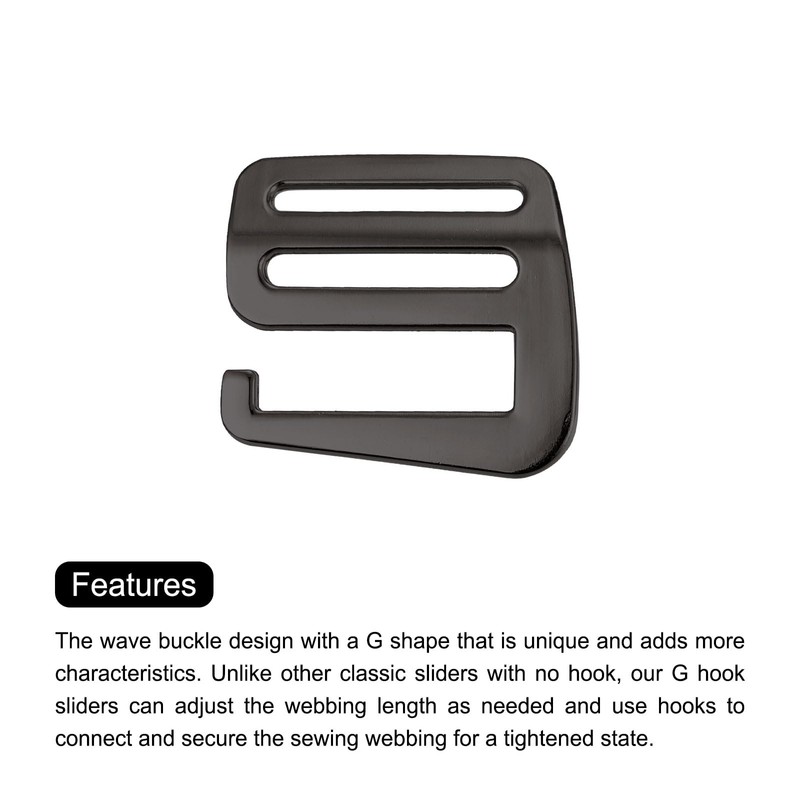 QUARKZMAN Metal G-Hook Strap Clasps, Pack of 2, 1.26 Inches,