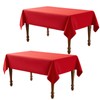 Fantastshop 2 Pack Christmas Red Table Cloths Rectangular, Solid Rectangle