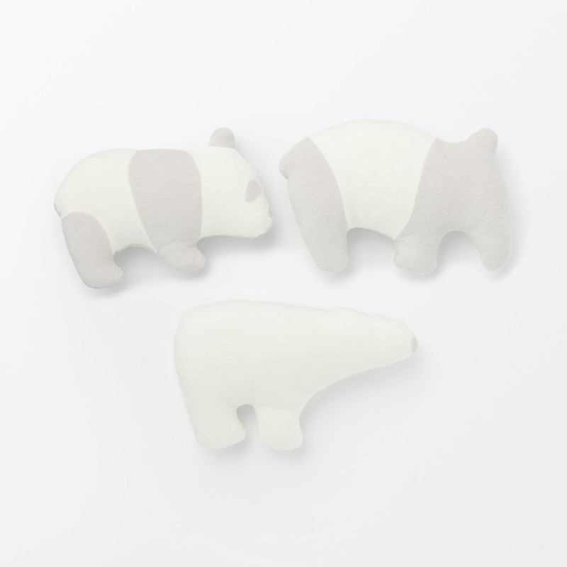 MUJI 84759741 Animal Cushion with Pockets, 10.0 x 6.5 inches