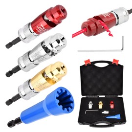 Wire Stripper for Drill, 6 in 1 Quickly Drill Wire Stripping and Wire Twisting Connector Professional Electrician Tool Set, Electrical Wire Twisting Tool for Drill Fast Peeling