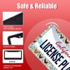 Chicken Flower License Plate Frame Funny Animal Stainless Steel License