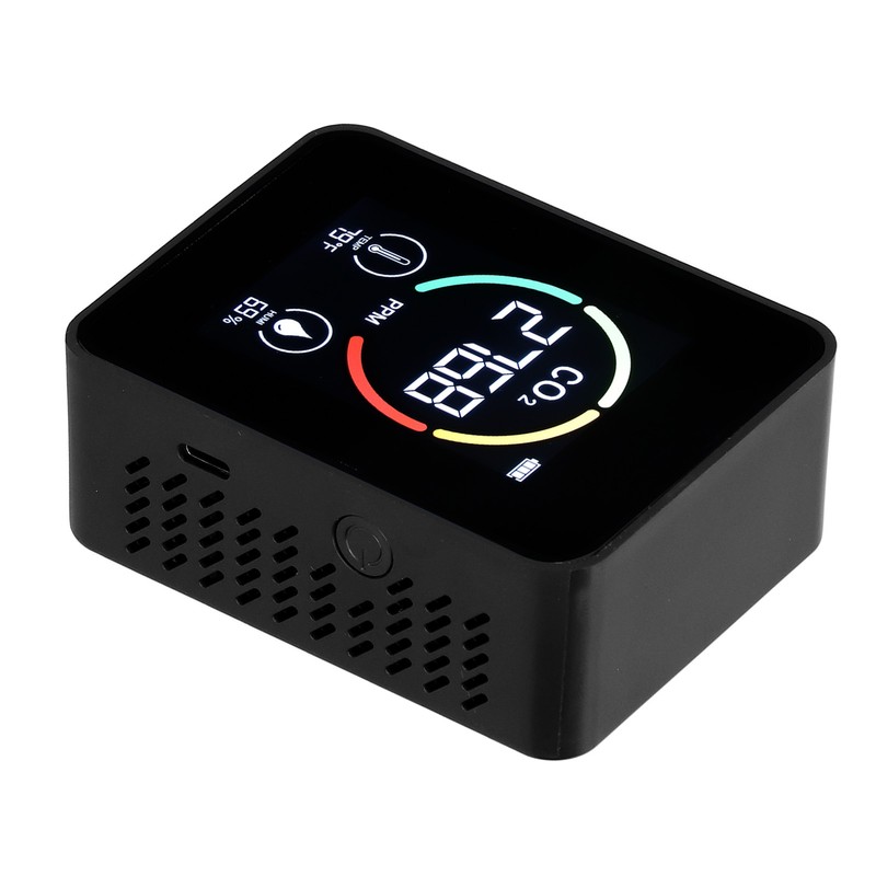 Carbon Dioxide Detector Semiconductor USB Charging LCD Temperature Humidity Detection