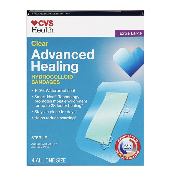 CVS Advanced Healing Hydrocolloid Variety Bandages (Extra Large Clear)