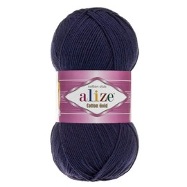 55% algodón 45% acrílico Alize hilo de algodón dorado, 1 madeja/ovillo, 100 g 360 yardas (58-azul marino)