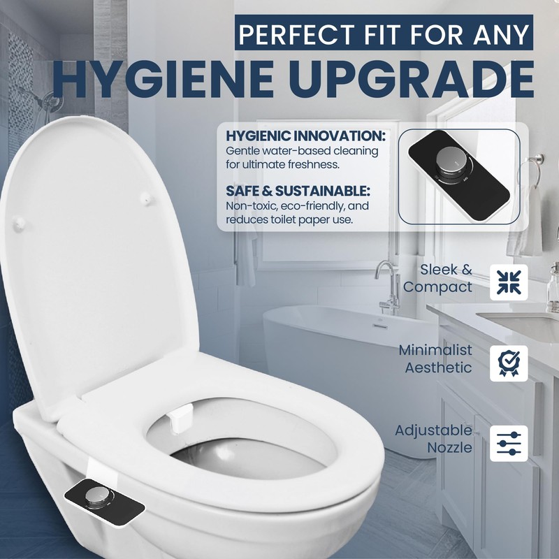 Epica Bidet for Toilet Seat – Warm Water, Adjustable Pressure