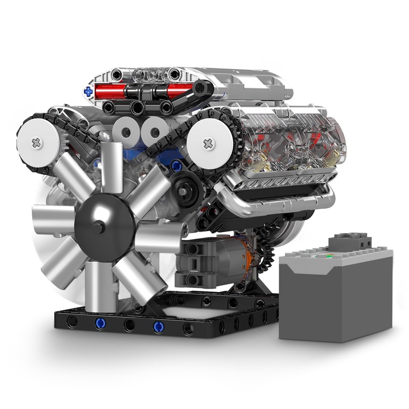 Mould King 10088 Technik V-8 Engine Building Blocks Model, 535