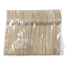 Nakamura Disposable Spoons, Wooden, Natural, Length: Approx. 6.3 inches (160 mm), Pack of 100