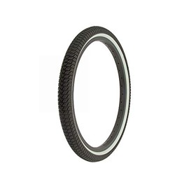 Alta Bicycle Tire Duro 20" x 1.75" Bike Black/Color Side Wall Tire Vendetta Tread, Multiple Colors (Black/White Sidewall)