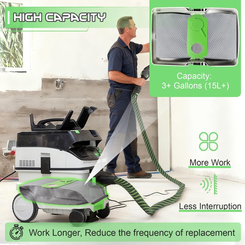 Reusable Dust Bag for Festool Midi, Mini, CT 15, Premium
