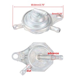 Cylemoto Petcock GY6 50cc 150cc Vacuum Fuel Tank Pump Gas 125cc 200cc 250cc 139QMB 152QMI for Roketa SUNL JCL Taotao Coolsport Kazuma Go kart Moped Scooter ATV