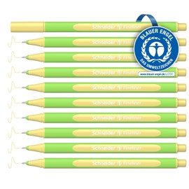 Schneider Line-Up Pastel Fineliner 0.4 mm Line Width Made of Bio-Based Plastic, Awarded with The Blue Angel, Pack of 10, Pastel Vanilla