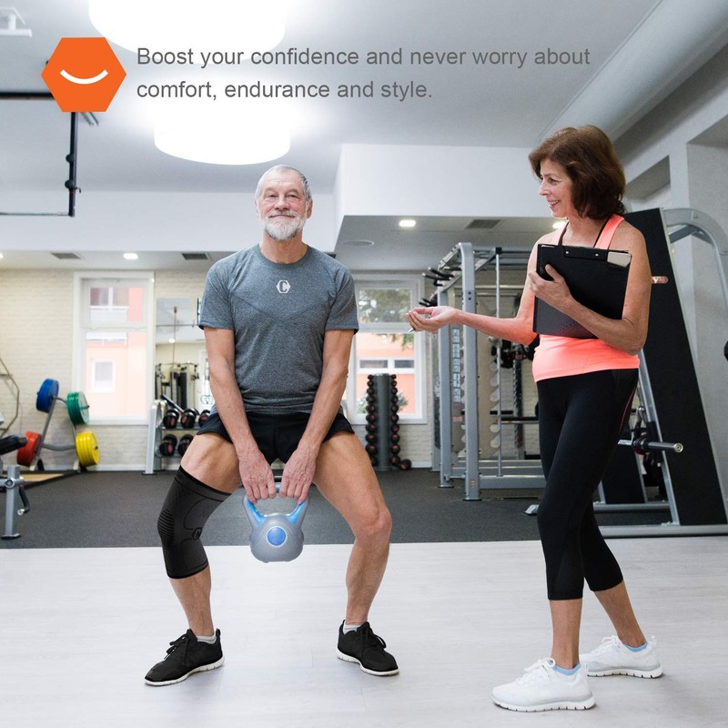 CAMBIVO Knee Brace Support(2 Pack) for Men and Women, Knee