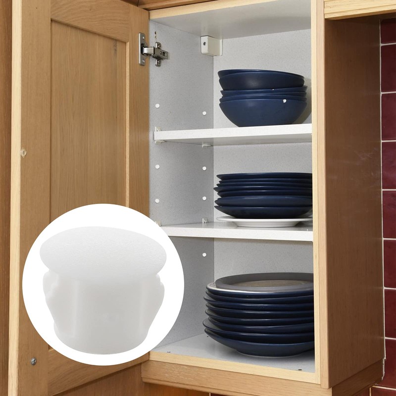 Uenhoy 100 Pcs 3/8" Plastic Hole Plugs White Flush Type