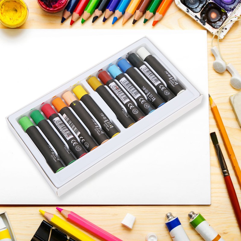 Oil Pastel Round Crayon Painting Stick Drawing Pen Children Stationery